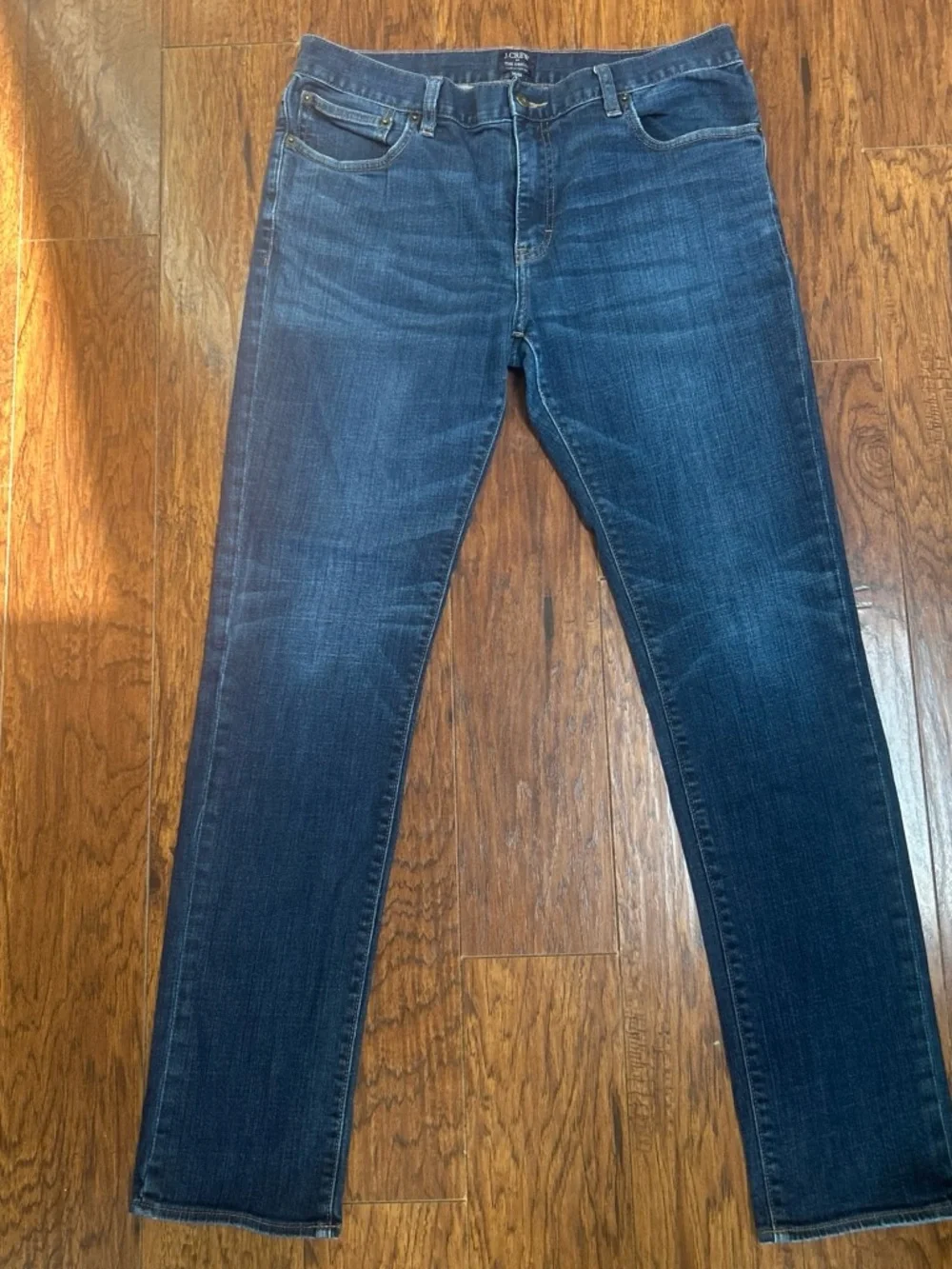 J. Crew Men's Straight Jeans 0181 Stitching missing back pocket see pic 8 34x34